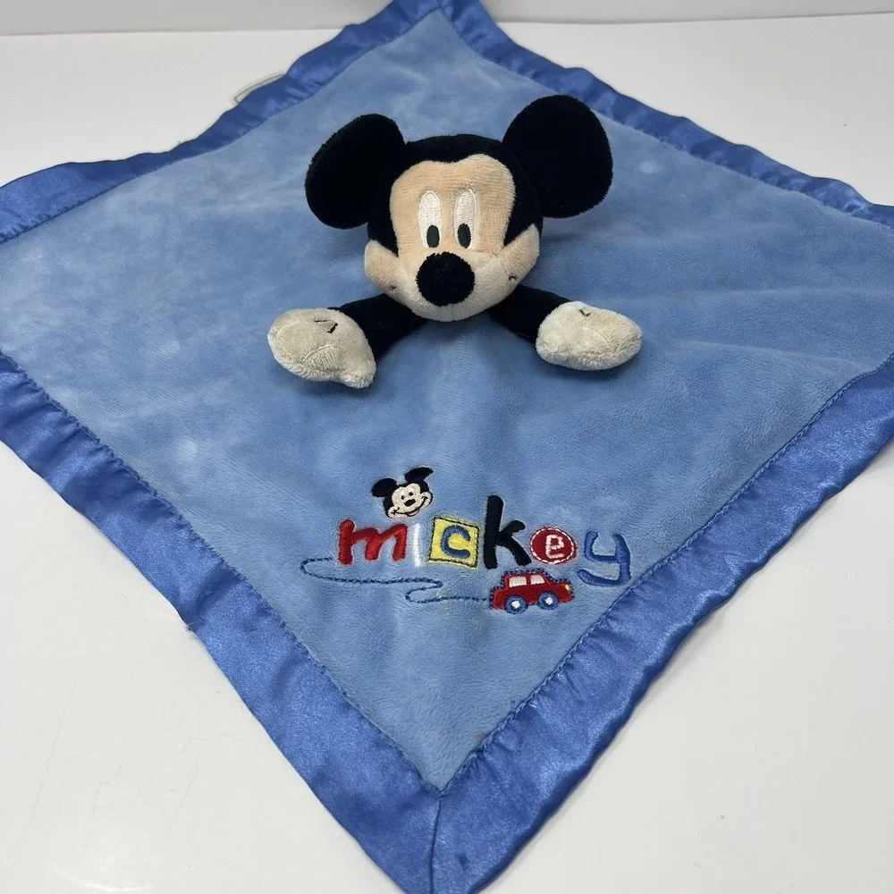 Disney Baby Mickey Mouse Lovey Blue Security Blanket Plush Soft Comfort 14